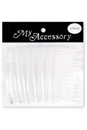 Side Comb in Clear 6 Pack - Natasha Marie Clothing