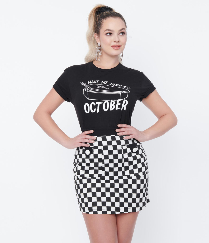 Unique Vintage Wake Me When Its October Unisex Tee