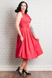 Thelise-Coral Flirty Swing Dress