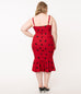 Grease x Unique Vintage Red & Black Polka Dot Rizzo Wiggle Dress (4XL ONLY)