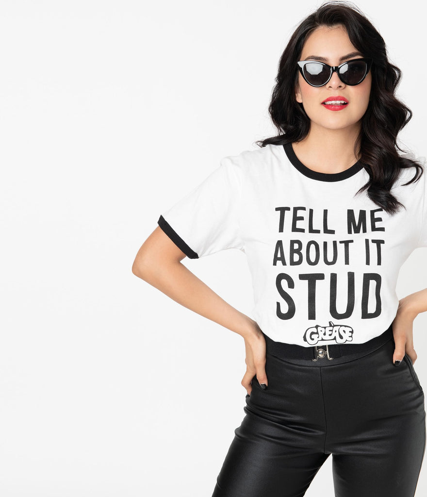 Grease x Unique Vintage Tell Me About It Stud Unisex Tee (XL ONLY)