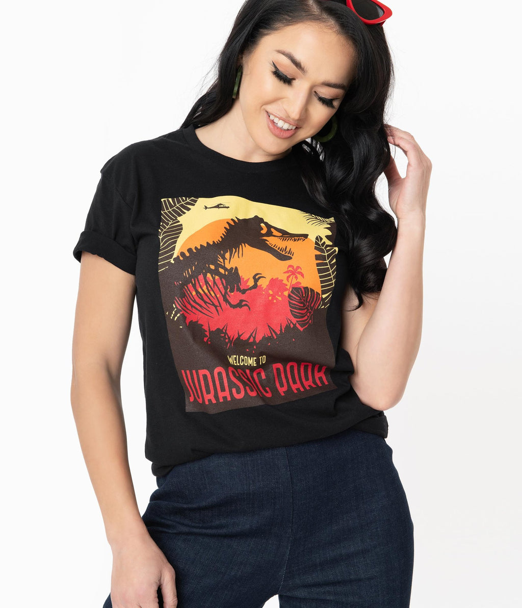 Jurassic Park x Unique Vintage Welcome To Jurassic Park Unisex Tee (XS ONLY)