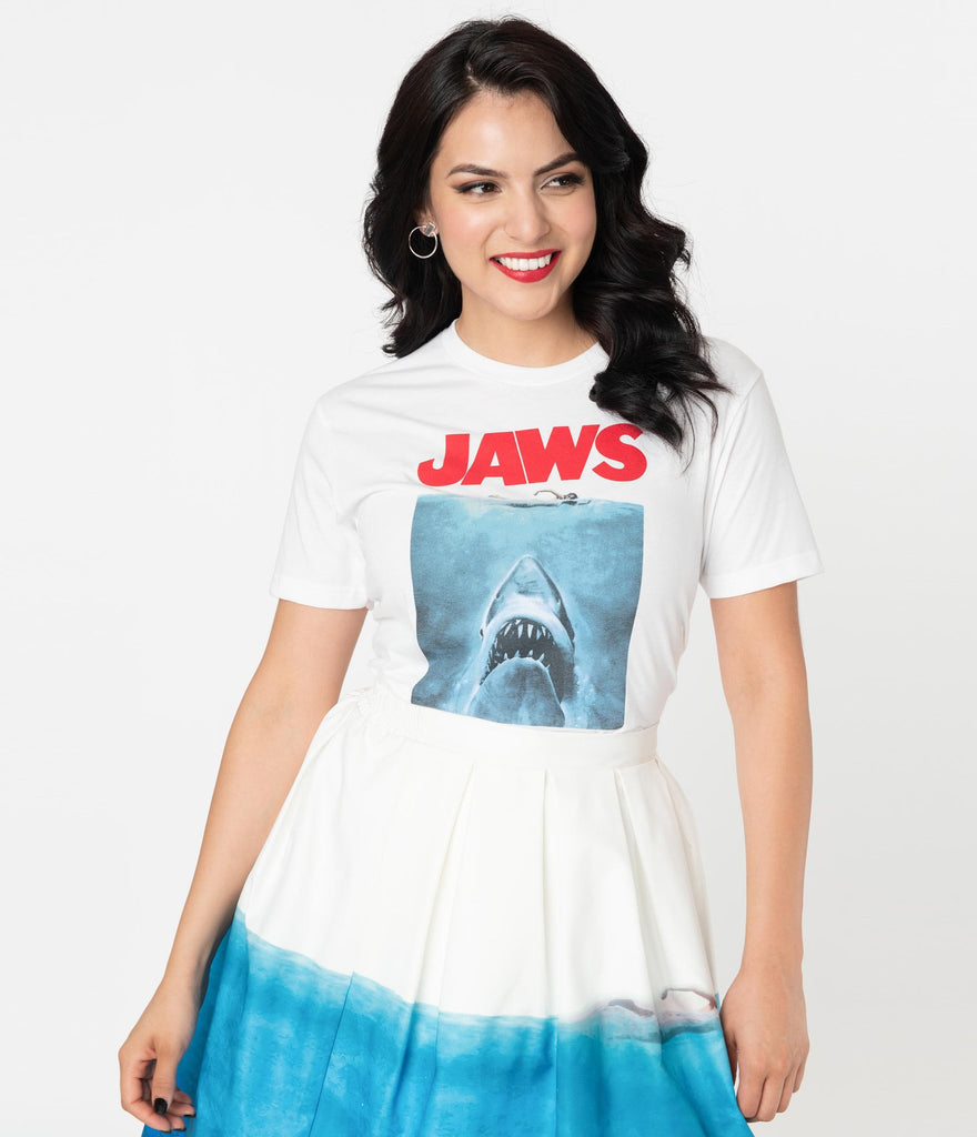 Jaws x Unique Vintage Iconic Movie Poster Womens Graphic Tee