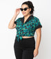 Jurassic Park x Unique Vintage T-Rex Tropical Print Shirley Crop Top (S ONLY)