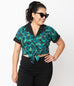 Jurassic Park x Unique Vintage T-Rex Tropical Print Shirley Crop Top (S ONLY)