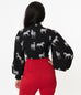 Unique Vintage Black & Zebra Print Lena Blouse