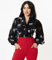 Unique Vintage Black & Zebra Print Lena Blouse
