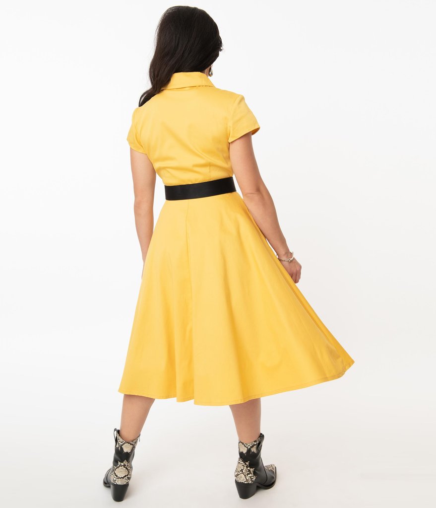 Mustard top swing skirt