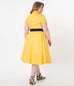 Unique Vintage 1950s Mustard Madeline Swing Dress (XS ONLY)