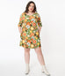 Smak Parlour Retro Geo Floral Print Cosmic Shift Dress (XS, S and M ONLY)