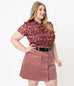 Unique Vintage Pink Corduroy Marlo Mini Skirt