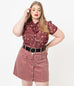 Unique Vintage Pink Corduroy Marlo Mini Skirt