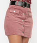 Unique Vintage Pink Corduroy Marlo Mini Skirt