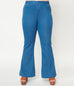 Unique Vintage Light Indigo Denim Majors Flare Jeans