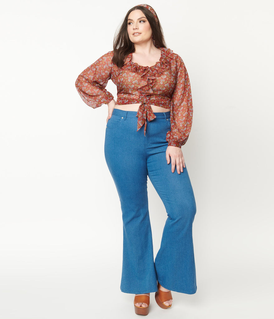Vintage bell bottom deals jeans plus size