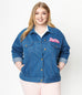 Barbie x Unique Vintage Barbie Logo Kerstie Jean Jacket