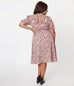 Unique Vintage Pink & Leopard Print Leota Swing Dress (M, XL and 1XL ONLY)