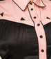 Unique Vintage Black & Pink Western Prairie Girl Blouse
