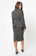 Micheline Pitt For Unique Vintage Grey Tweed Rachael Suit Wiggle Skirt - Natasha Marie Clothing