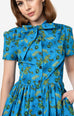 Universal Monsters x Unique Vintage 1950s Creature From The Black Lagoon Print Swing Dress - Natasha Marie Clothing
