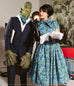 Universal Monsters x Unique Vintage 1950s Creature From The Black Lagoon Print Swing Dress - Natasha Marie Clothing