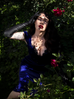 Baudelaire Dress in Midnight Velvet