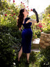 Baudelaire Dress in Midnight Velvet