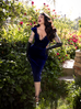 Baudelaire Dress in Midnight Velvet