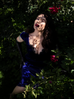 Baudelaire Dress in Midnight Velvet