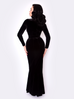 Black Marilyn Gown in Black Velvet