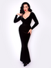 Black Marilyn Gown in Black Velvet