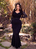 Black Marilyn Lace Gown in Black (S and 3XL ONLY)