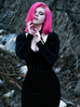 Black Marilyn Gown in Black Velvet