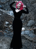 Black Marilyn Gown in Black Velvet