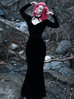 Black Marilyn Gown in Black Velvet (S, 2XL and 3XL ONLY)