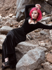 Black Marilyn Gown in Black Velvet