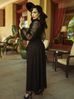 Black Widow Lace Wrap Gown (S, M and 2XL ONLY)