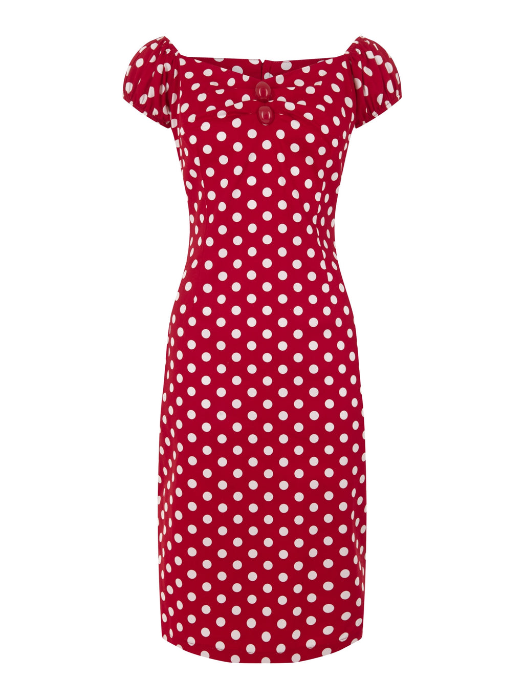 Dolores Dress in Red/White Polka (XXS ONLY) - Natasha Marie Clothing