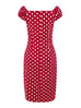 Dolores Dress in Red/White Polka (XXS ONLY) - Natasha Marie Clothing