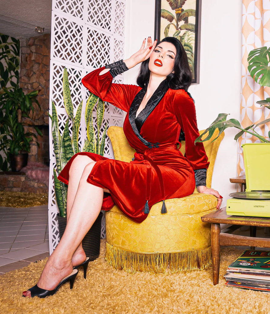 Women's smoking jacket robe outlet