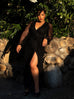 Black Widow Lace Wrap Gown