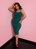 Maneater Wiggle Dress in Spruce Green (2XL ONLY)