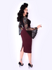 Vamp Pencil Skirt in Oxblood with Lining - Natasha Marie Clothing