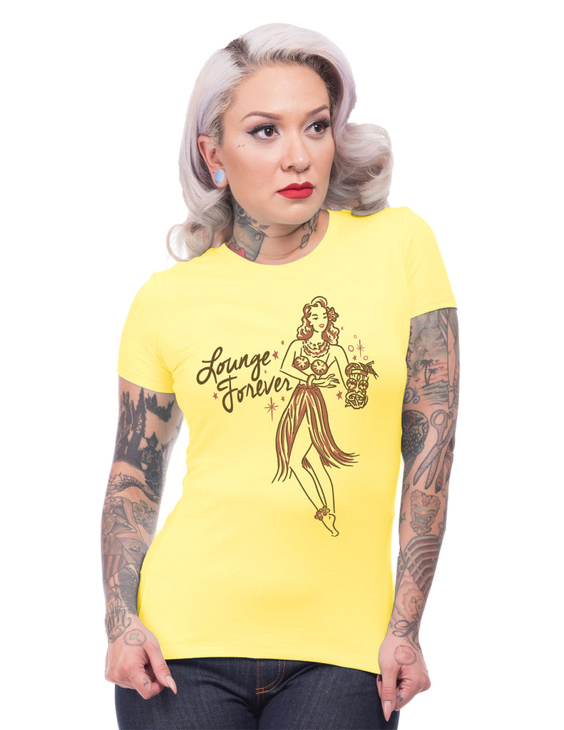 Lounge Forever Tee in Yellow (S ONLY)