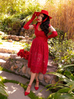 Southern Gothic Skirt in Crimson