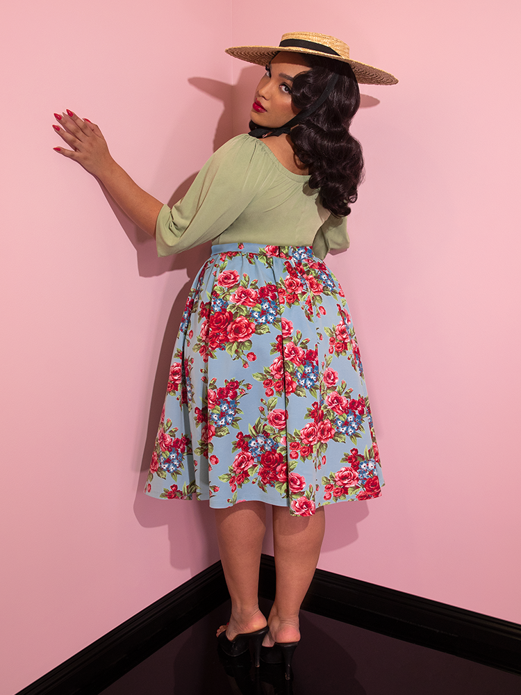 Swing skirt blue sale