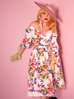 Vacation Swing Skirt in White Vintage Floral