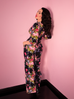 Vacation Pants in Black Vintage Floral
