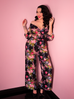 Vacation Pants in Black Vintage Floral