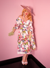 Vacation Swing Skirt in White Vintage Floral